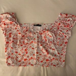 SHEIN floral crop top